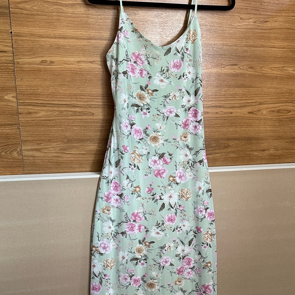 Floral Green Dress
